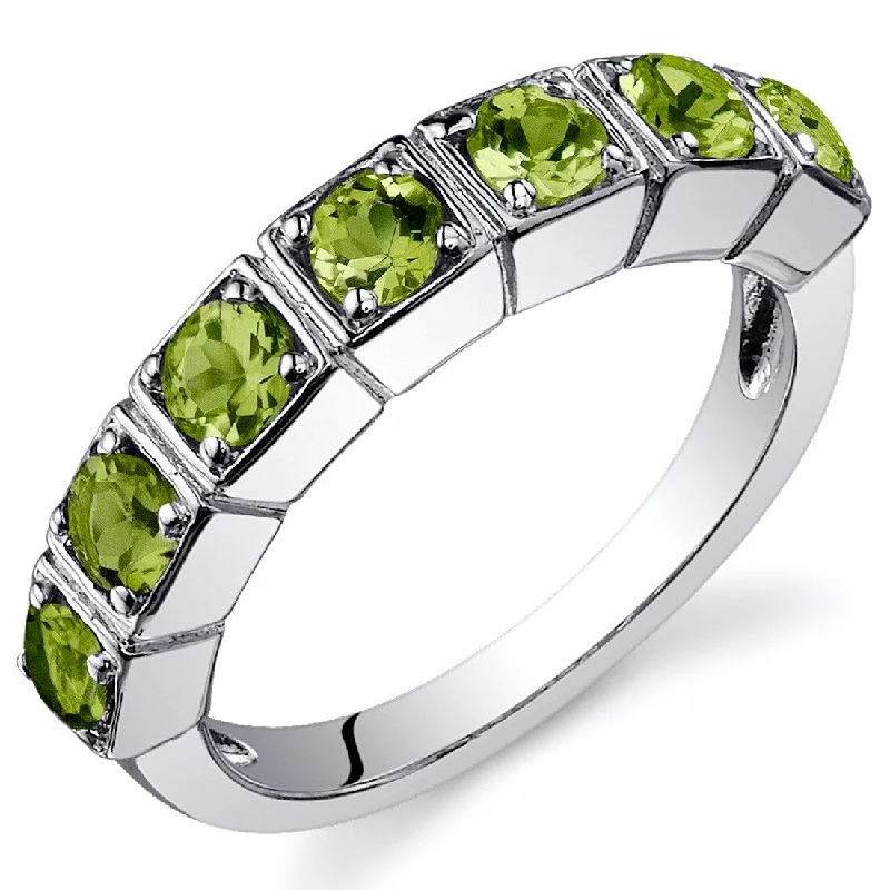 Gemstone rings featuring moonstone for ethereal stone glow -Sterling Silver 1.75 ct Peridot Birthstone Ring