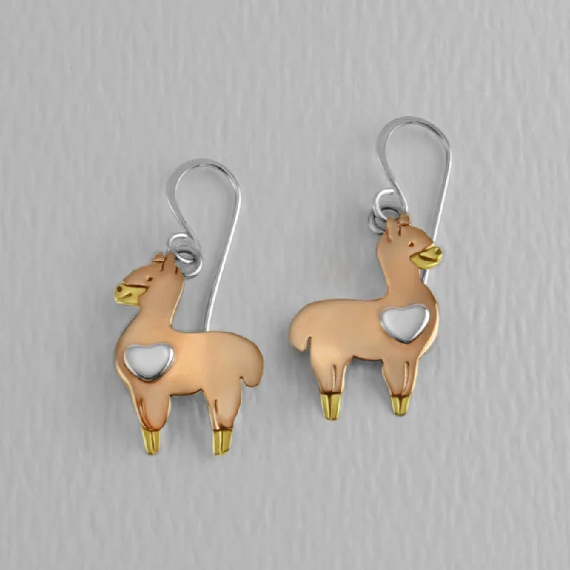 Retro Drop Earrings for Old-School-Alpaca Mixed Metals Drop Earrings