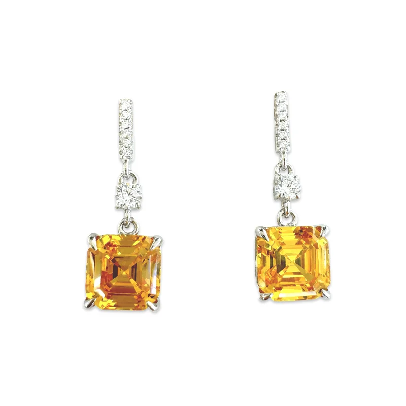 Infinity Drop Earrings for Eternal-Ally Citrine Stud Drop Earrings