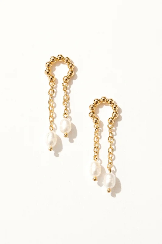 Statement Drop Earrings for Eye-Catching-Althea Pearl Drop Earrings