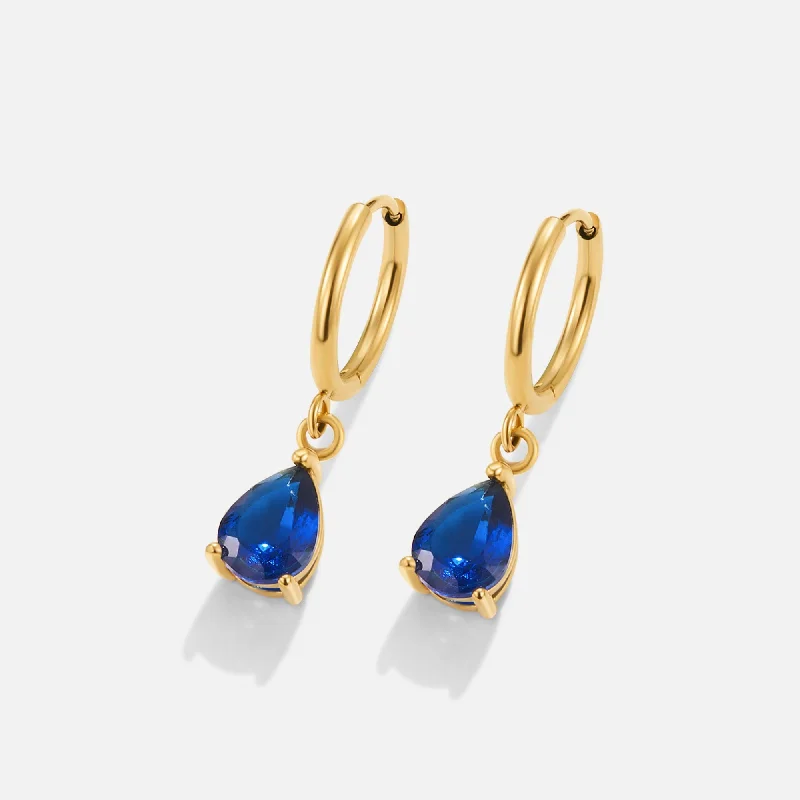 Tourmaline Drop Earrings for Multicolored-Blue Marina Crystal Drop Earrings