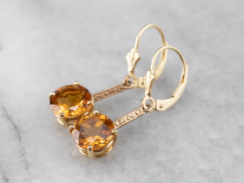 Onyx Drop Earrings for Bold-Citrine and Gold Drop Earrings