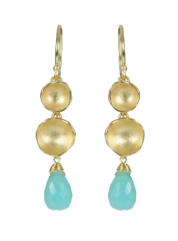 Embellished Drop Earrings for Fancy-Double Pod Drop Earrings