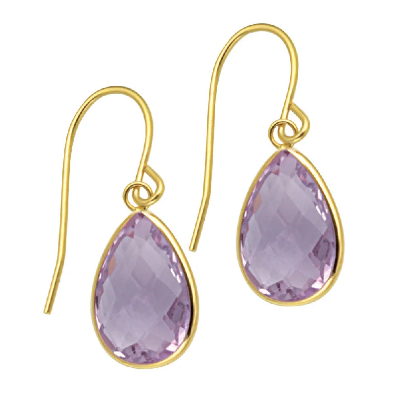 Topaz Drop Earrings for Radiant-Amethyst Drop Earrings