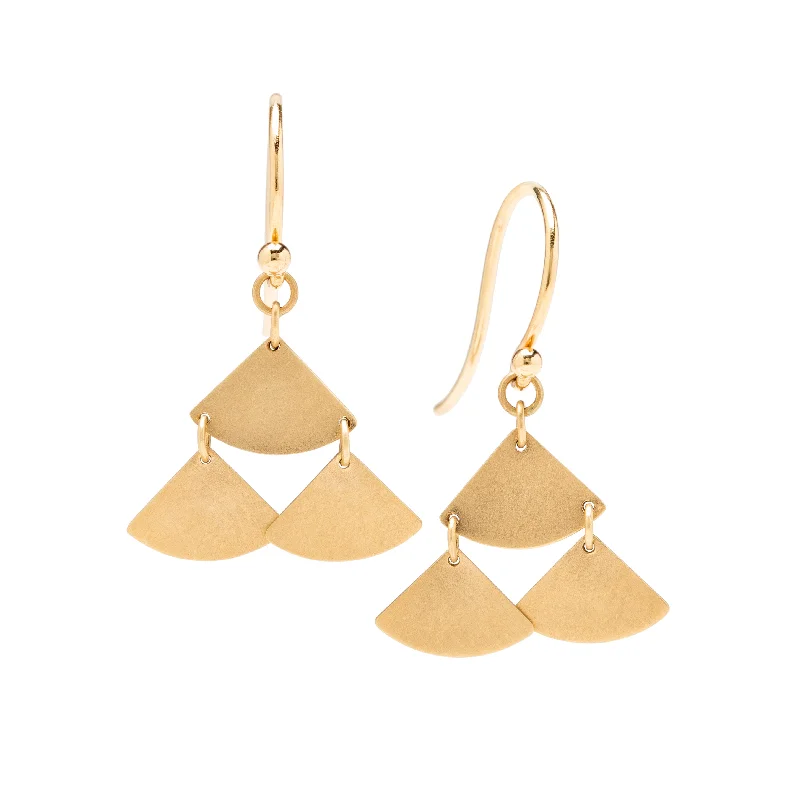 Hypoallergenic Drop Earrings for Sensitive-<!--ER906--> ginkgo bold tiered drop earrings