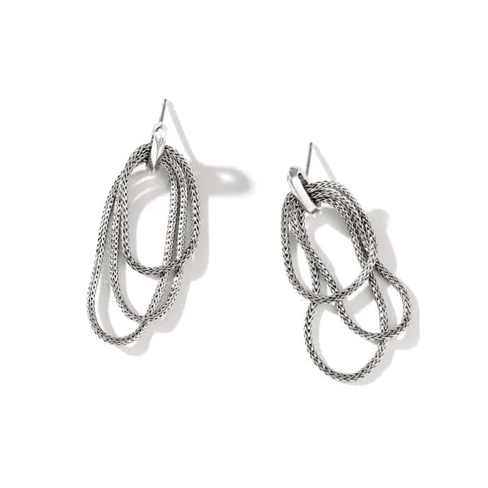 Apatite Drop Earrings for Soft-John Hardy Classic Chain Link Drop Earrings in Sterling Silver