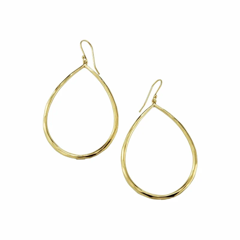 Modern Drop Earrings for Contemporary-Large Sculpted Open Teardrop Earrings