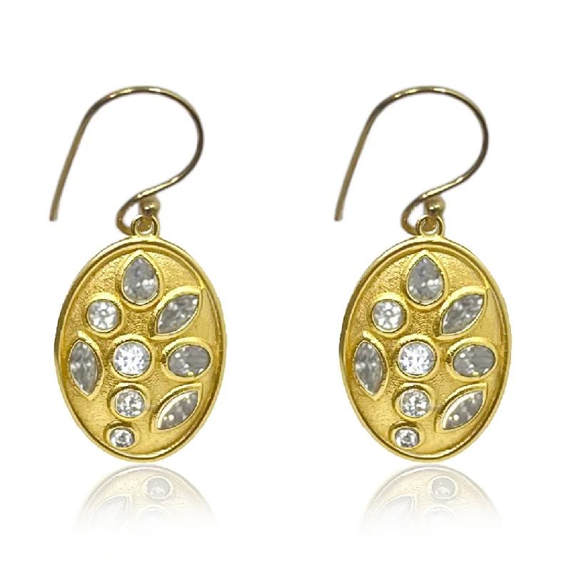 Structured Drop Earrings for Orderly-GOLD OVALUS DROP EARRINGS