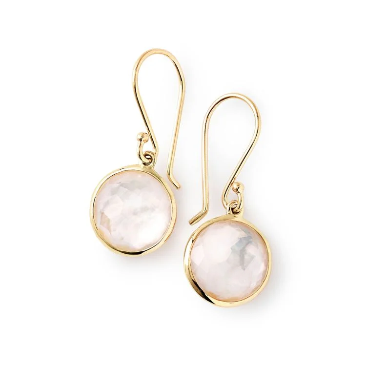 Detachable Drop Earrings for Versatile-18K Lollipop® Mini Drop Earrings in Mother-of-Pearl Doublet