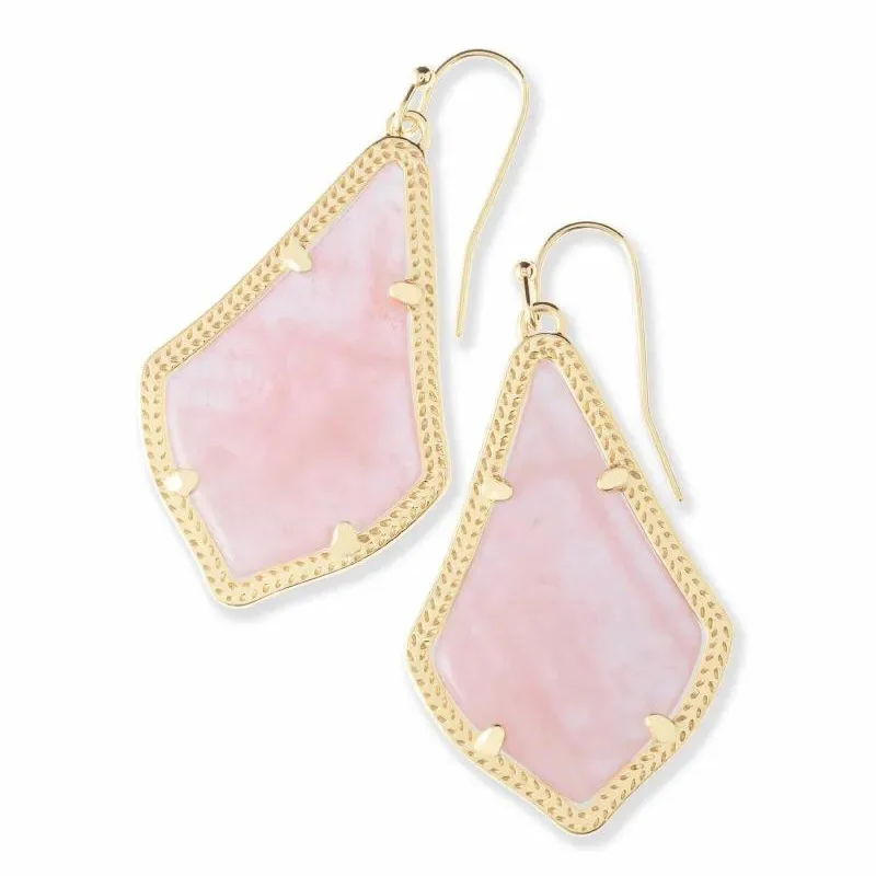 Sapphire Drop Earrings for Sophisticated-Kendra Scott | Alex Gold Drop Earrings in Rose Quartz