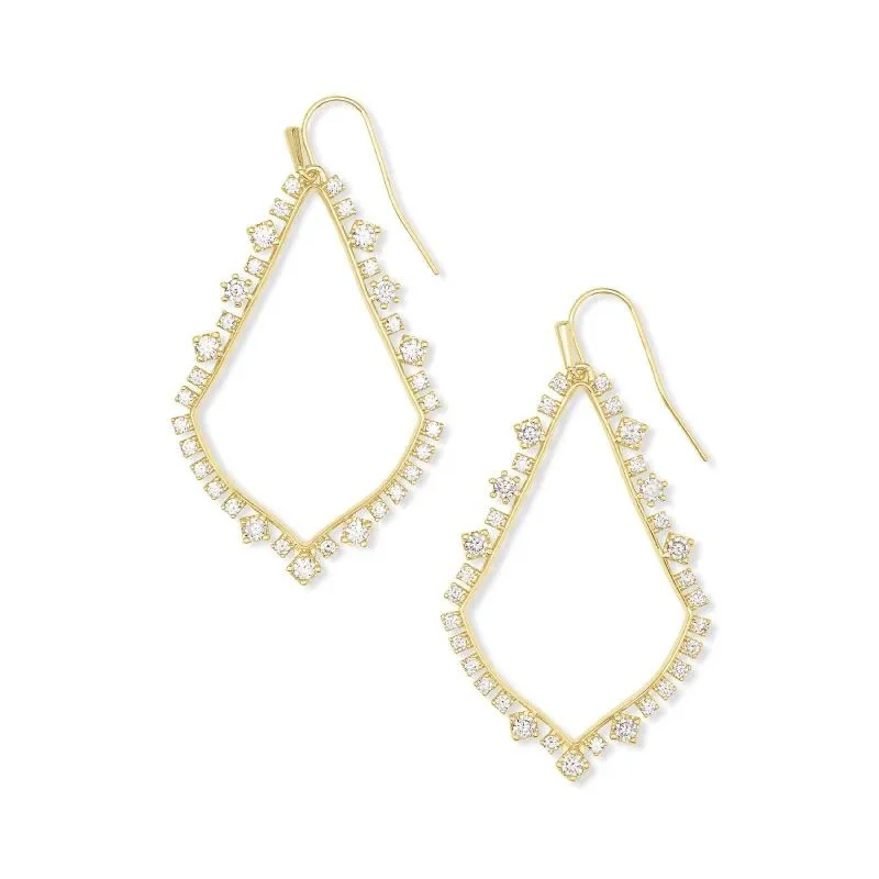 Lightweight Drop Earrings for Comfort-Kendra Scott | Sophee Crystal Drop Earrings in Gold