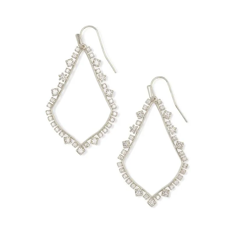 Knotted Drop Earrings for Intricate-Kendra Scott | Sophee Crystal Drop Earrings in Silver