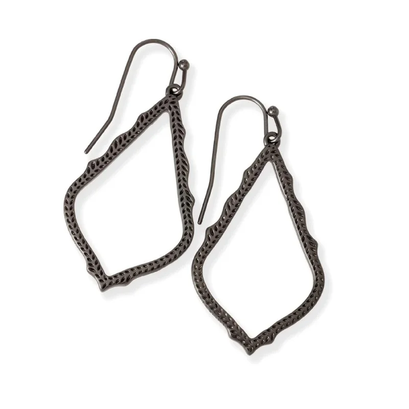 Branded Drop Earrings for Quality-Kendra Scott | Sophia Drop Earrings in Gunmetal