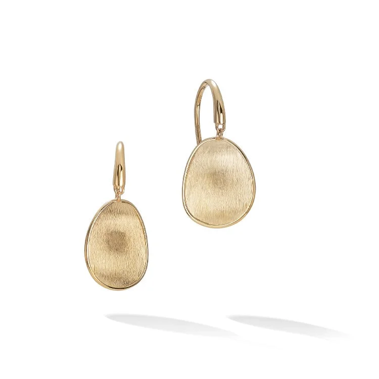 Woven Drop Earrings for Artistic-Lunaria Collection 18K Yellow Gold Petite Drop Earrings