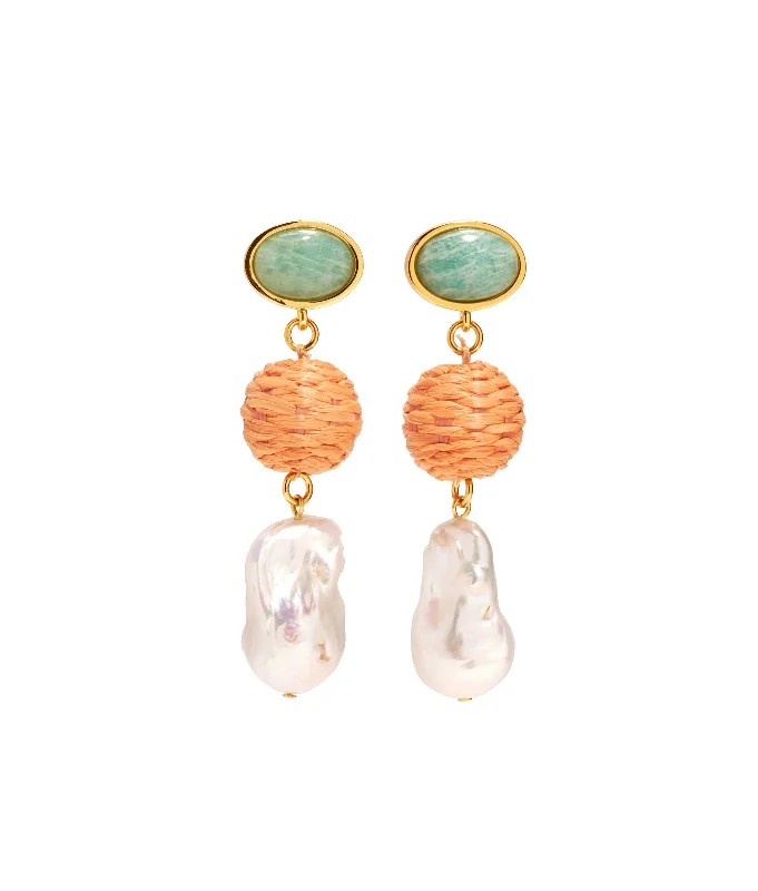 Beaded Drop Earrings for Decorative-Mandarina Drop Earrings