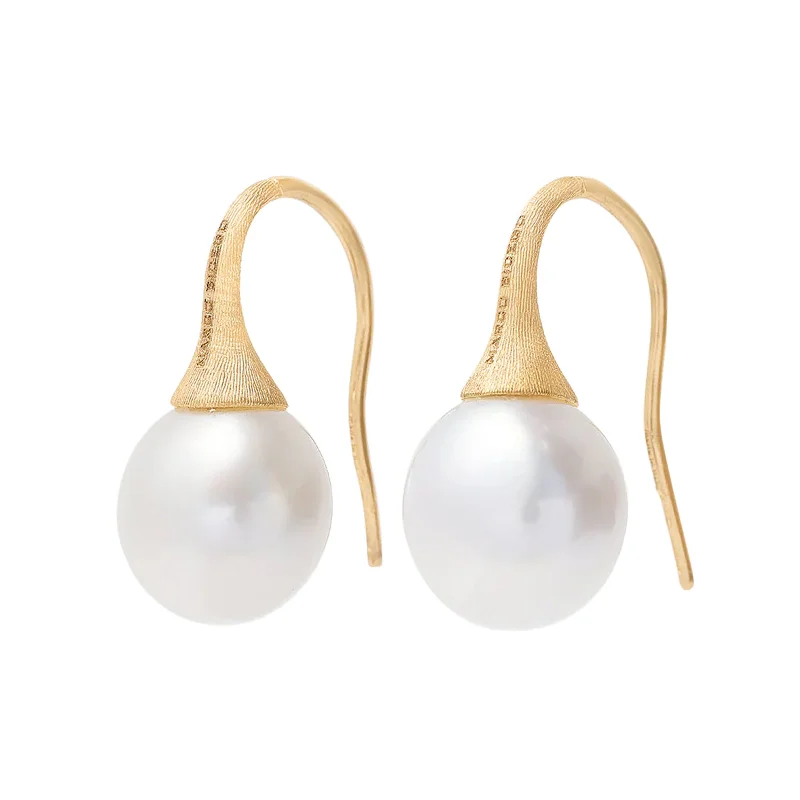 Waterproof Drop Earrings for Practical-White Freshwater Pearl Drop Earrings