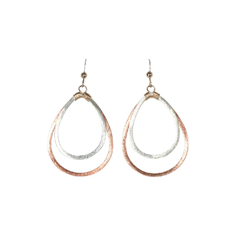 Silver Teardrop l Rosegold Teardrop Hooks