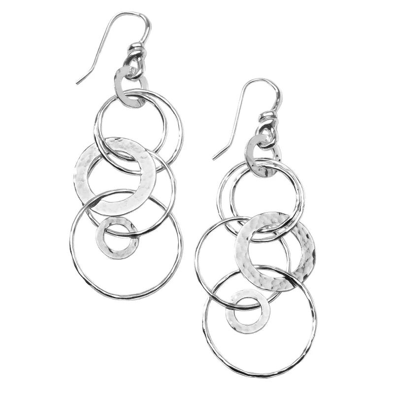 Cluster Drop Earrings for Dazzling-Medium Hammered Jet Set Drop Earrings