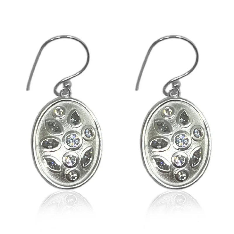 Free-Spirited Drop Earrings for Bohemian-SILVER OVALUS DROP EARRINGS