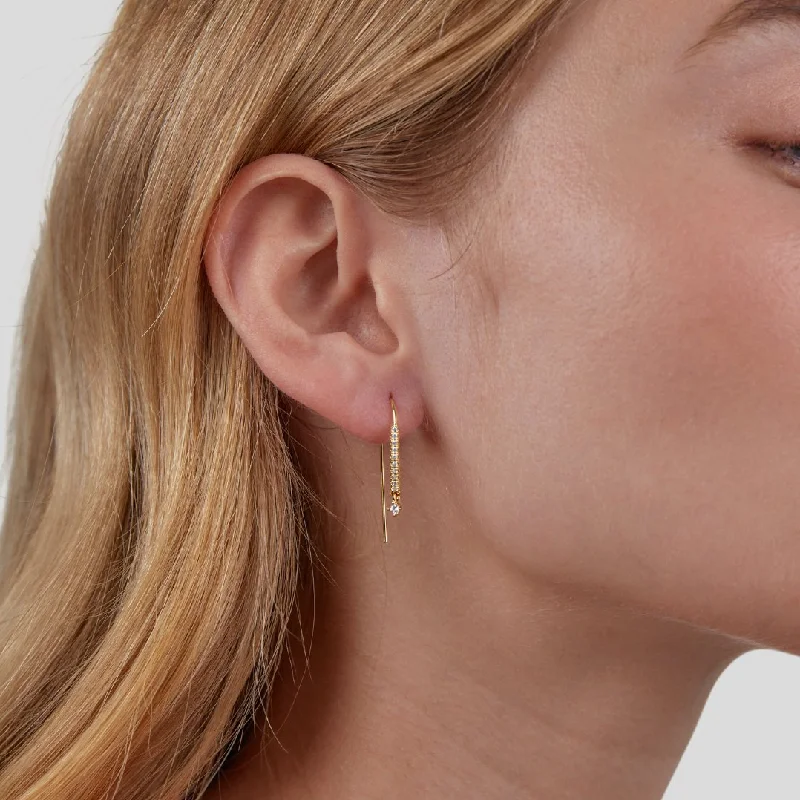 Gold Drop Earrings for Luxurious-Tia Crystal Drop Earrings