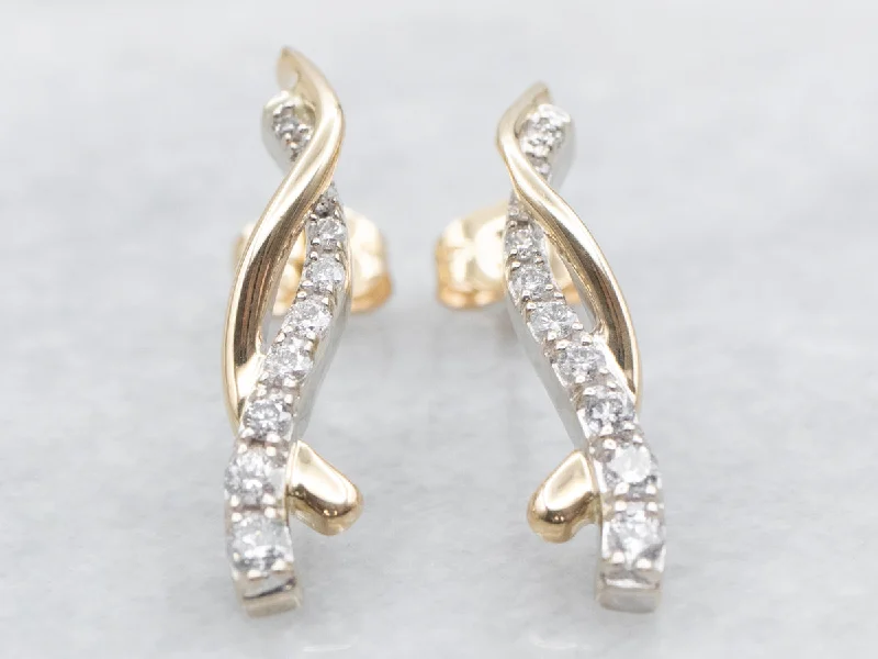 Star-Shaped Drop Earrings for Whimsical-Twisting Diamond Drop Earrings