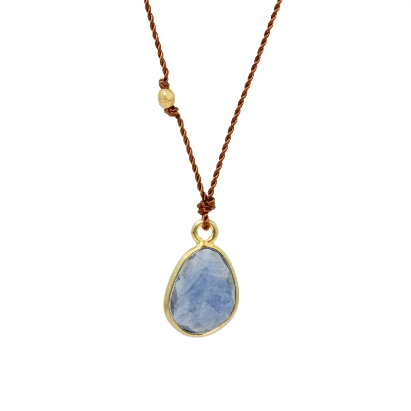 Adjustable necklaces with pendants for customizable length and style options -Blue Sapphire Necklace