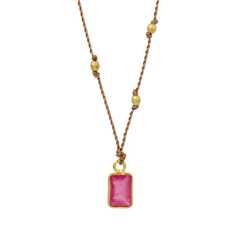 Heart-shaped crystal pendants on necklaces for a romantic and sentimental gift option -Ruby Necklace