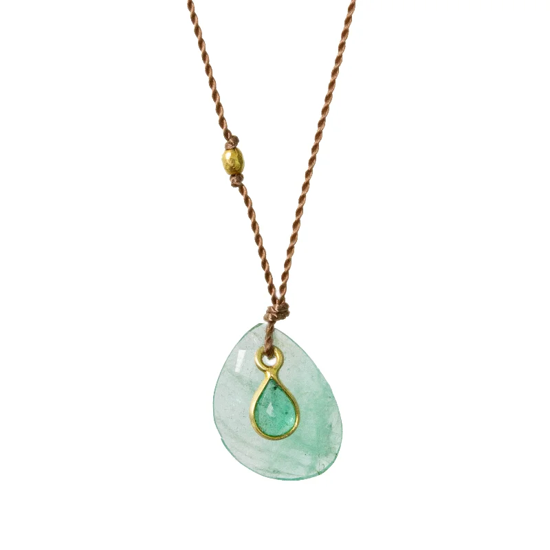 Colorful enamel pendants on necklaces for a playful, artistic fashion look -Double Emerald Necklace