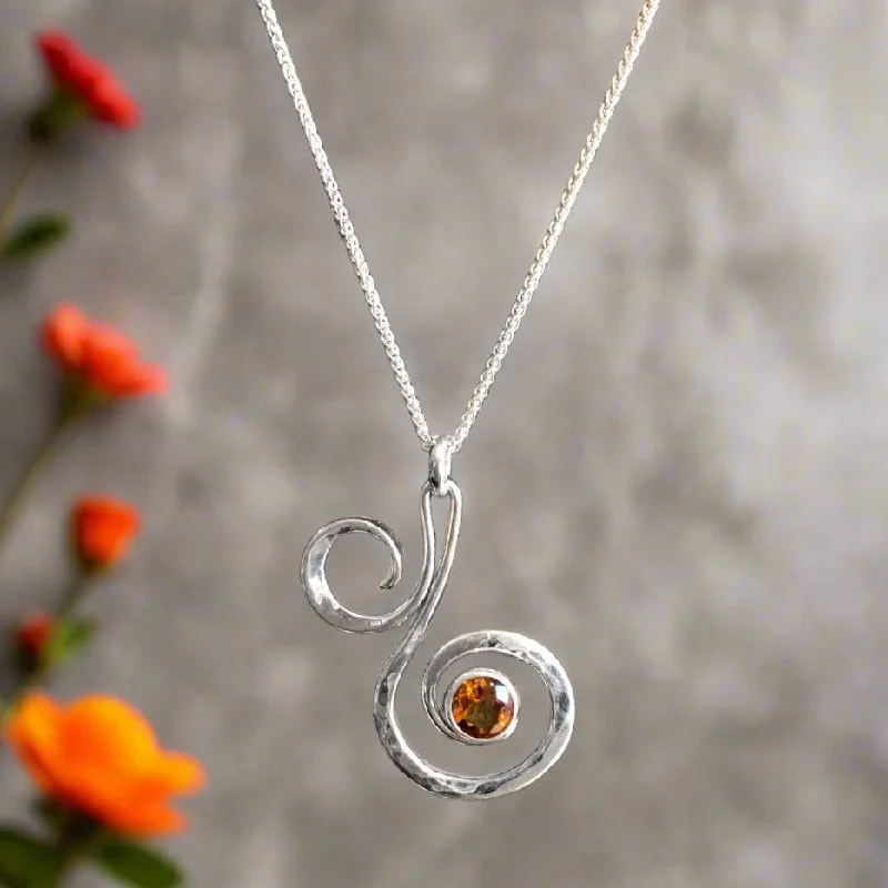 Boho-style necklaces with pendant charms for a carefree and earthy look -"Fiddlehead" Necklace