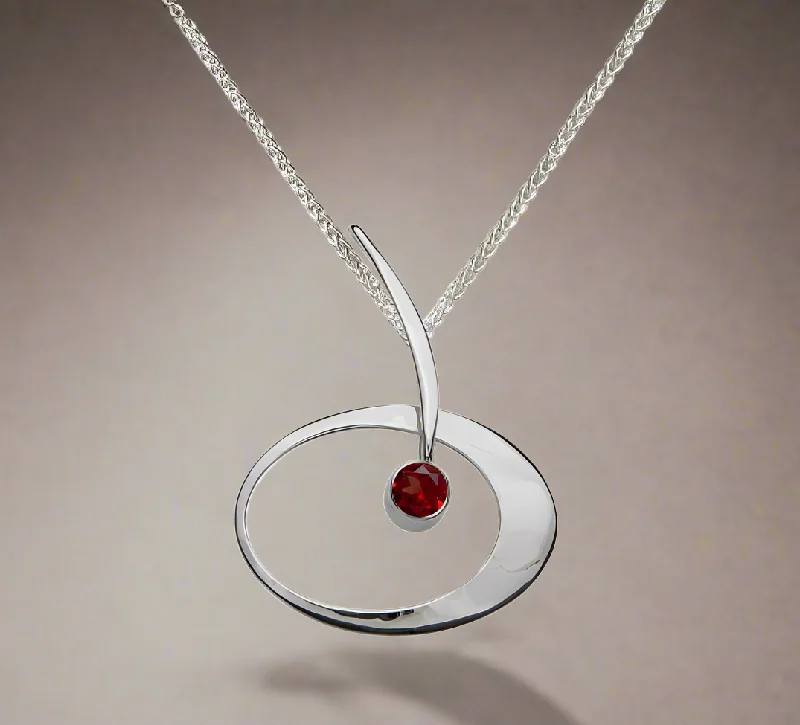 Birthstone necklaces with pendants to celebrate birthdays and unique personal connections -"Elliptical Elegance" Necklace