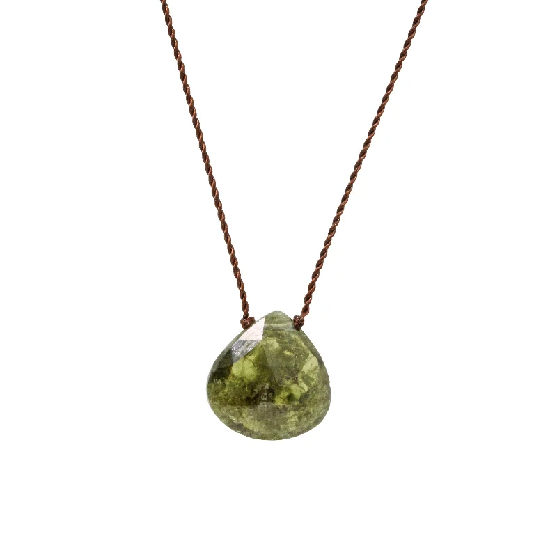 Custom engraved bar pendants for necklaces to personalize your jewelry collection -Green Garnet Necklace