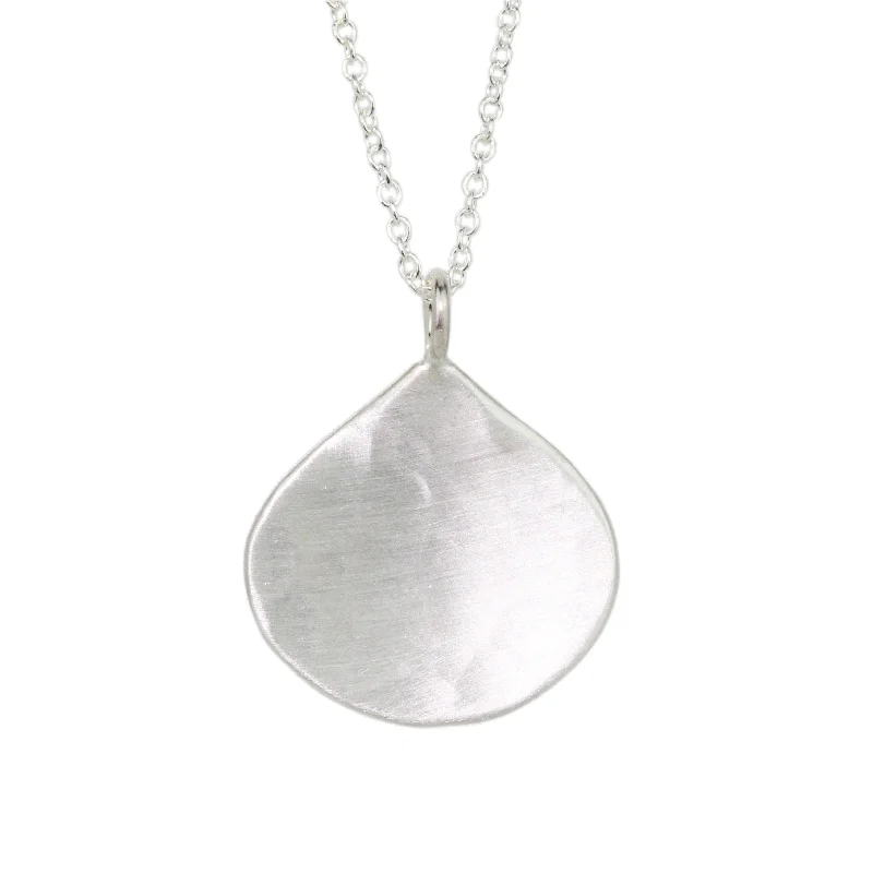 Crystal pendants on necklaces for a sparkling, mystical, and elegant look -Small Hammered Teardrop Necklace