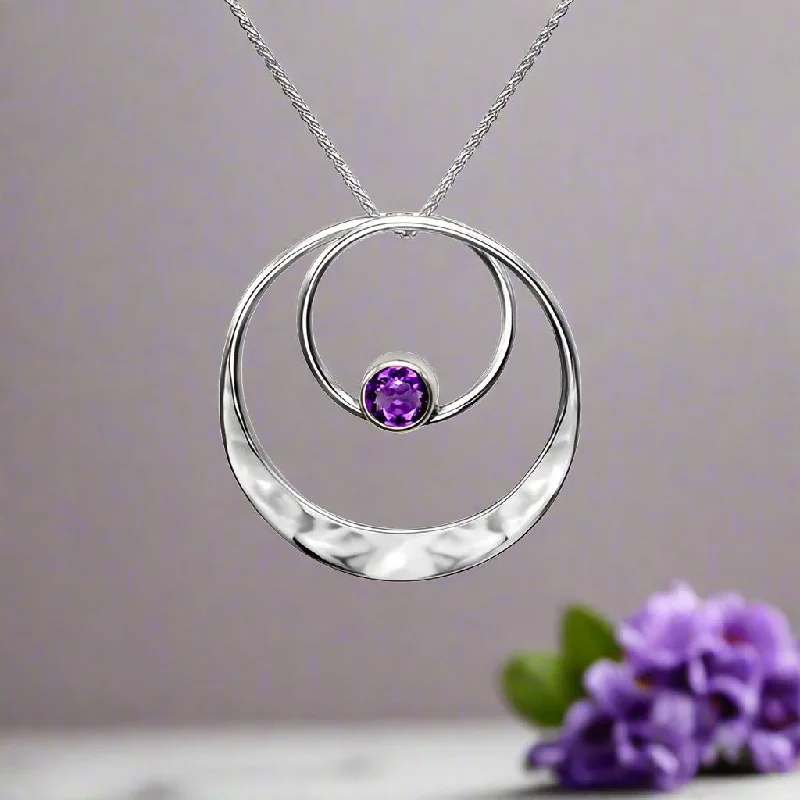 Handcrafted necklaces with unique pendant designs for women who appreciate artisanal jewelry -"Juliet" Amethyst Necklace