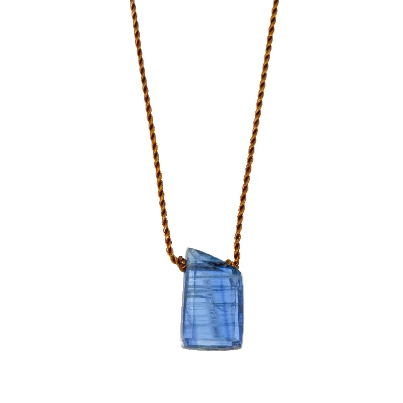 Long pendant necklaces with intricate charm details for a bohemian-inspired accessory -Kyanite Necklace