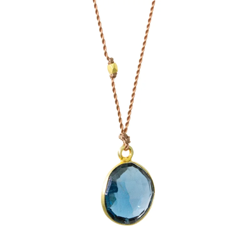 Fashion-forward statement necklaces with bold, oversized pendants for dramatic flair -London Blue Topaz Necklace