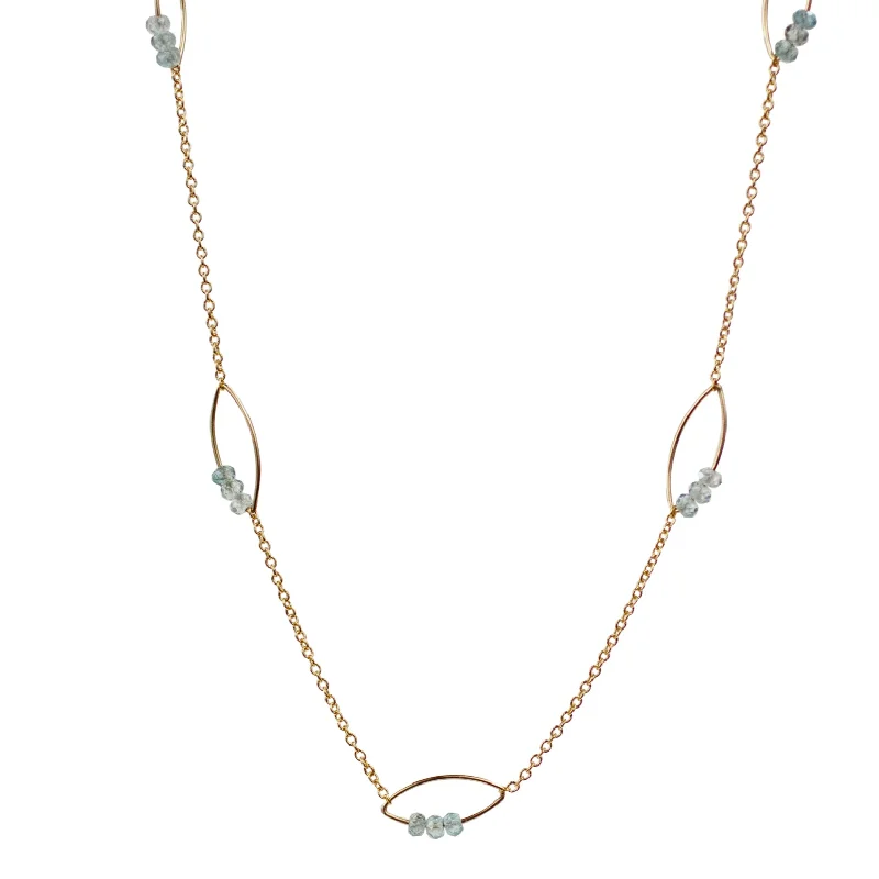 Minimalist gold necklaces and pendants for women who prefer simple styles -Lucca Blue Zircon Necklace