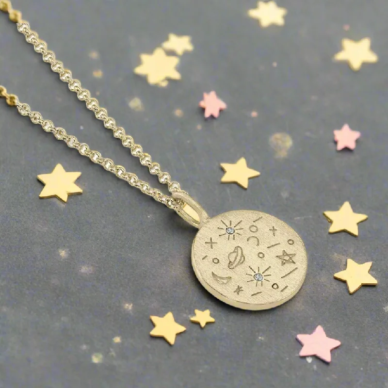 Monogrammed pendant necklaces with custom initials for personalized, stylish accessories -"Planetarium" Necklace