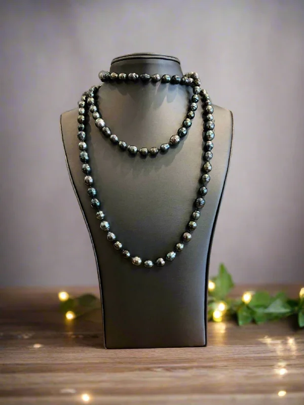 Cute and fun animal pendant necklaces for quirky, playful fashion statements -Plumb Silver Original Tahitian Pearl Necklace