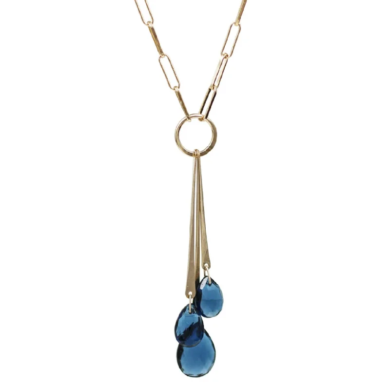 Statement gemstone necklaces with large pendants for a bold, eye-catching look -Revere Blue Quartz Necklace