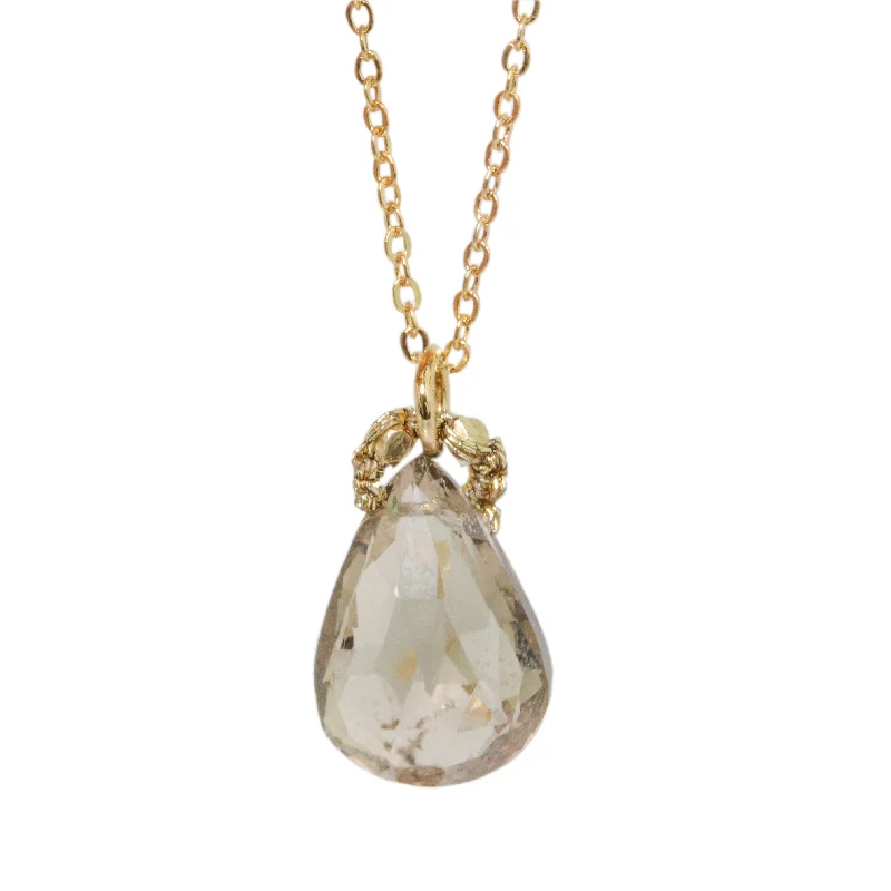 Gold-tone pendant necklaces with intricate details for a high-fashion, elegant look -Smoky Quartz Necklace