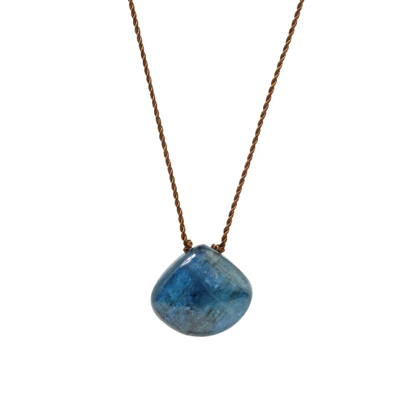 Unique animal-shaped pendants on necklaces for quirky and playful fashion statements -Teal Kyanite Necklace