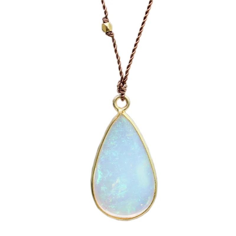 Vintage lockets with pendant designs to hold cherished memories in timeless fashion -Teardrop Opal Necklace