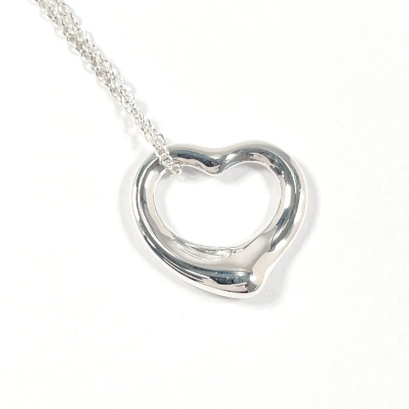 Unique animal-shaped pendants on necklaces for quirky and playful fashion statements -TIFFANY&Co. Necklace Open heart Elsa Peretti Silver925 Silver Women Used