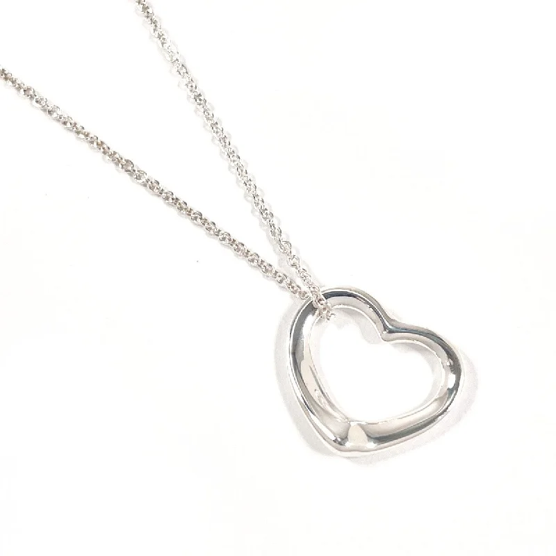 Personalized photo pendants on necklaces for one-of-a-kind custom jewelry gifts -TIFFANY&Co. Necklace Open heart Elsa Peretti Silver925 Silver Women Used