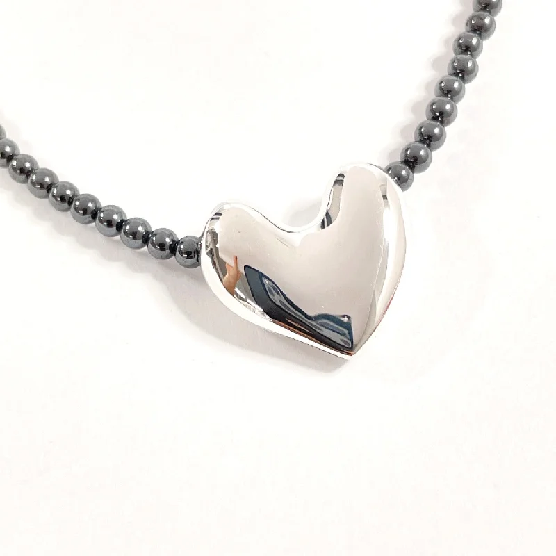 Rose gold necklaces with floral pendants for a feminine and elegant accessory -Georg Jensen Necklace Heart motif Silver925/Hematite Silver Silver Women Used