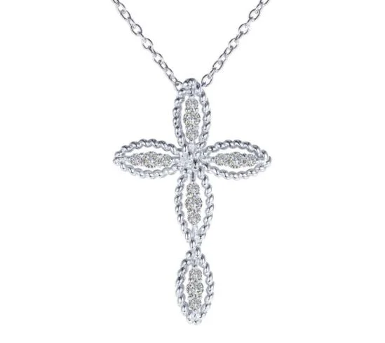 Luxury diamond pendants on necklaces for women seeking opulence and refined elegance -0.3 CTW Cross Necklace