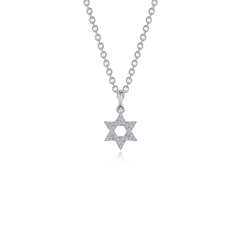 Simple pearl necklaces with classic pendants for sophisticated, timeless elegance -0.55 CTW Star of David Necklace