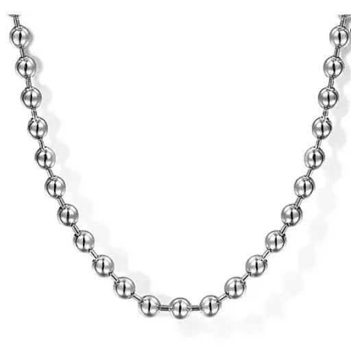 Beautiful heart-shaped pendants on necklaces for romantic and sentimental gifts -22 Inch 925 Sterling Silver 3mm Shotbead Chain Necklace by Gabriel and Co.