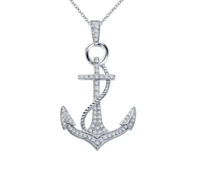 Layered pendant necklaces with multiple charms for a fashionable, trendy accessory -Anchor Pendant Necklace