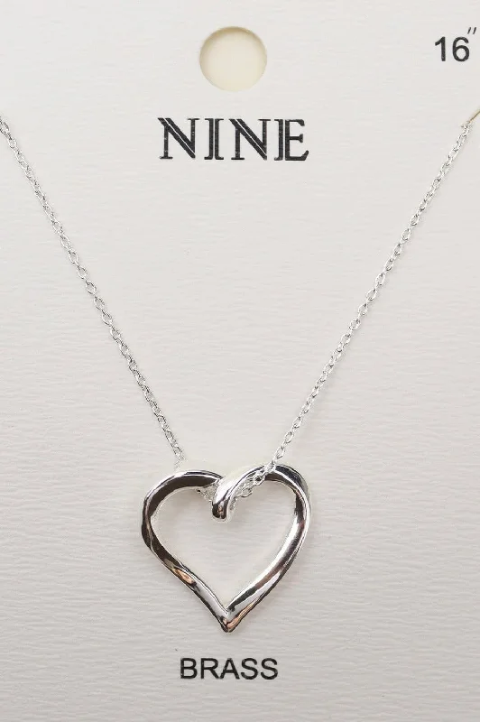 Personalized pendant necklaces with initials for custom and thoughtful jewelry pieces -CN4315 Heart Pendant Necklace